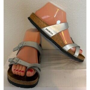BIRKENSTOCK SILVER  MAYARI WOMEN'S SANDALS Size 37